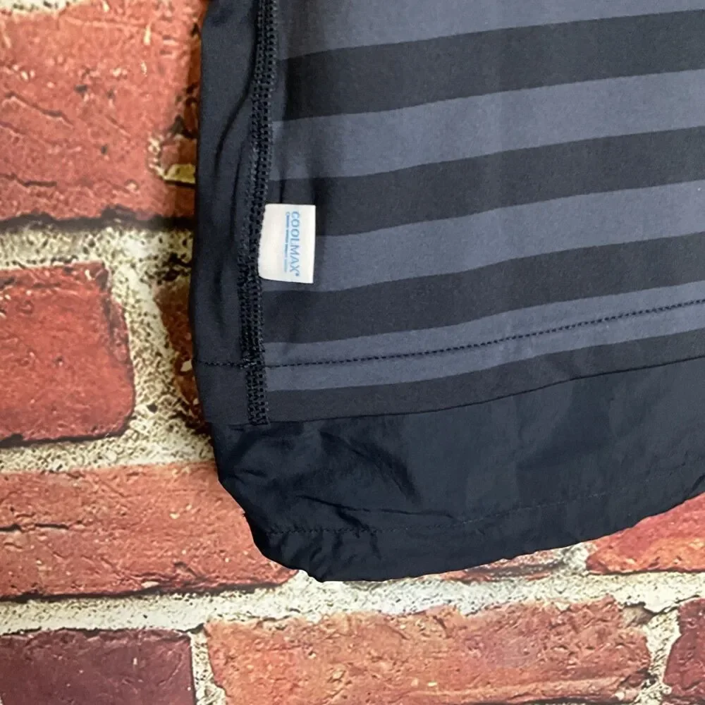 Mens North Face Border Yarn Dyed TECH Black Series Tee T Shirt Blue Small NWT